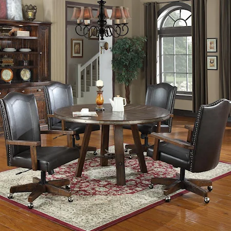 5 Piece Round Table and Side Chair Set